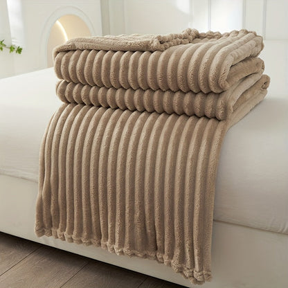 PlushLuxe™ - Striped Plush Deken voor Sofa