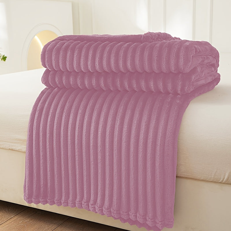 PlushLuxe™ - Striped Plush Deken voor Sofa