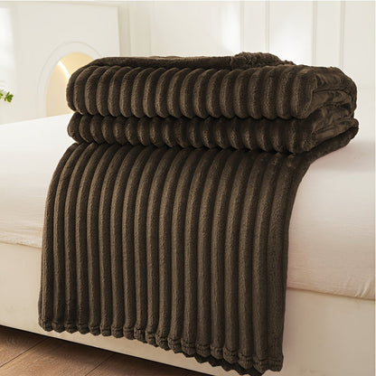 PlushLuxe™ - Striped Plush Deken voor Sofa