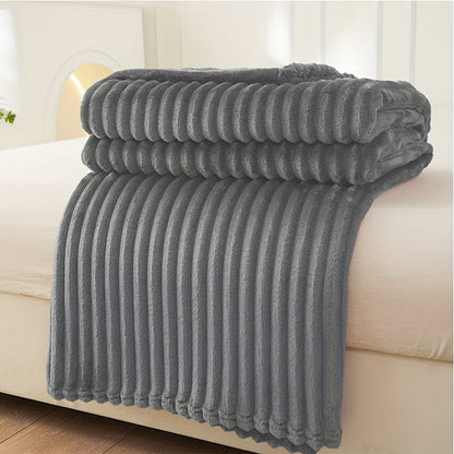 PlushLuxe™ - Striped Plush Deken voor Sofa